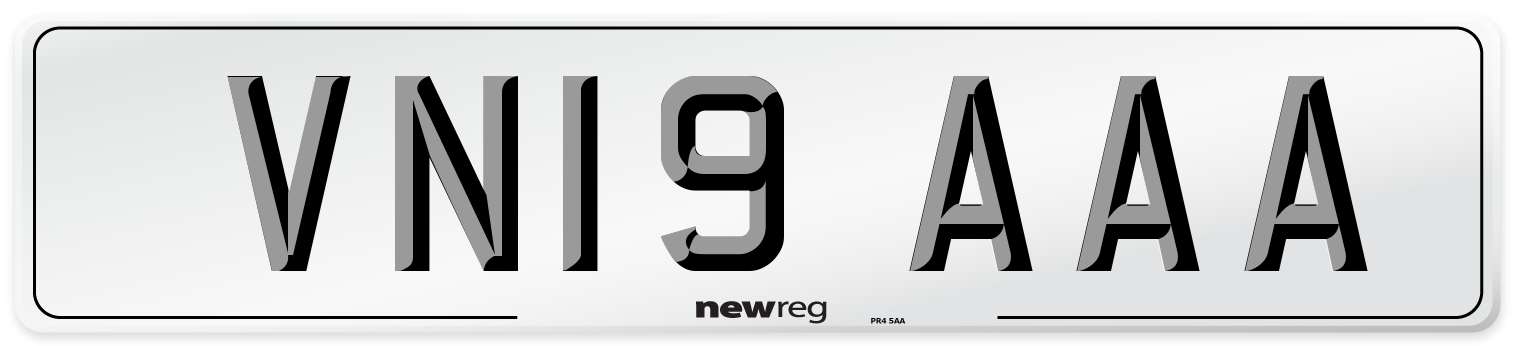 VN19 AAA Number Plate from New Reg